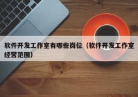 软件开发工作室有哪些岗位（软件开发工作室经营范围）